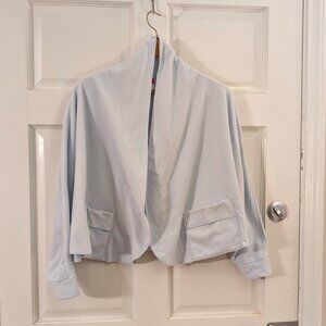 Women's Light Blue Fleece Wrap by Gold Violin